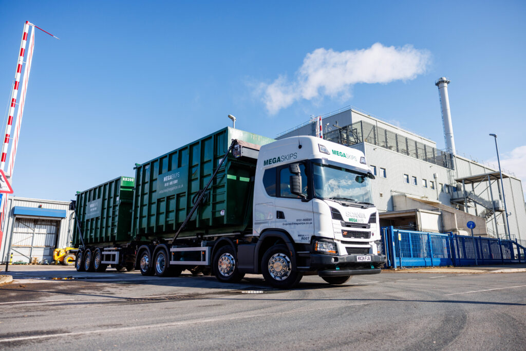 Seras and Megaskip truck outside plant