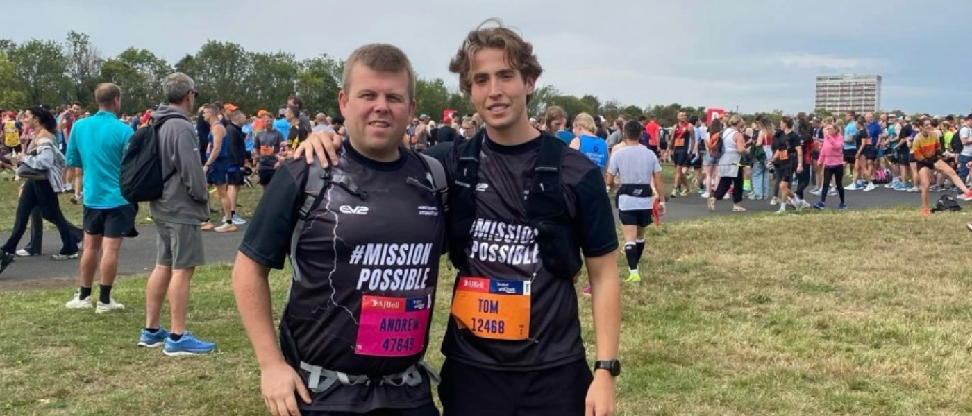 Fundraising Great North Run for Andy's Man Club