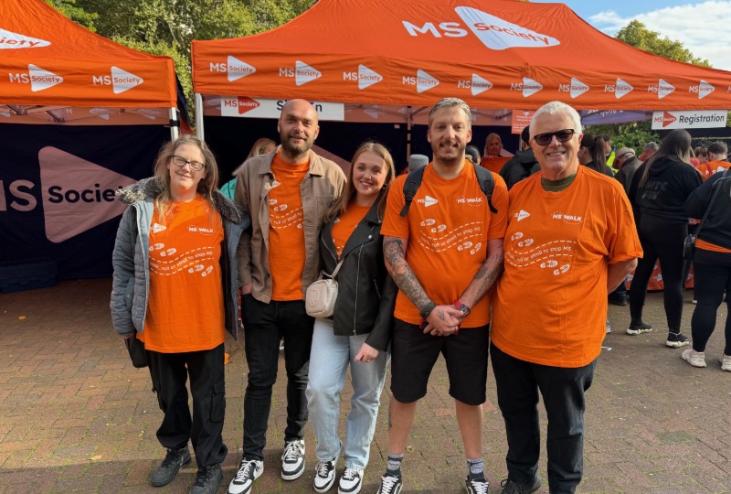 Seras team at start of MS walk