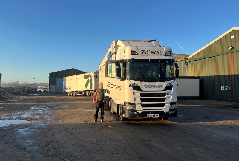 Driver with Seras Wagon collection Farleigh Hospice Wood Chip